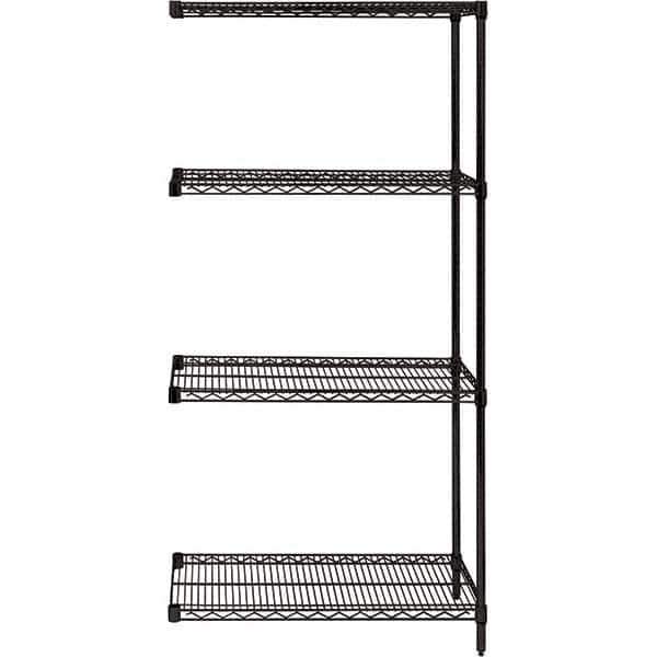 Quantum Storage - 36" Wide, 74 High, Open Shelving Accessory/Component - Use with #1630 Built-In Combination Lock - Exact Tool & Supply