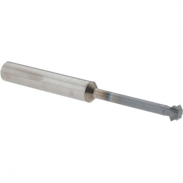Accupro - ° 6mm Cut Diam, 0.118" Cut Width, 1/4" Shank, Solid Carbide Double-Angle Cutter - Exact Tool & Supply