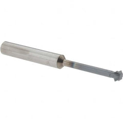 Accupro - ° 6mm Cut Diam, 0.118" Cut Width, 1/4" Shank, Solid Carbide Double-Angle Cutter - Exact Tool & Supply