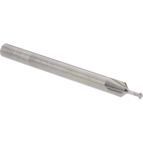 Accupro - 1/16° 1/16" Cut Diam, 0.031" Cut Width, 1/8" Shank, Solid Carbide Double-Angle Cutter - Exact Tool & Supply