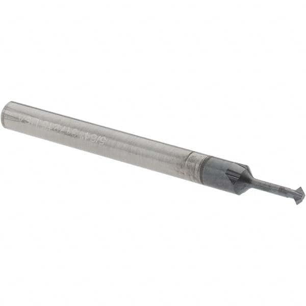 Accupro - 5/64° 5/64" Cut Diam, 0.039" Cut Width, 1/8" Shank, Solid Carbide Double-Angle Cutter - Exact Tool & Supply