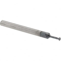 Accupro - 5/64° 5/64" Cut Diam, 0.039" Cut Width, 1/8" Shank, Solid Carbide Double-Angle Cutter - Exact Tool & Supply