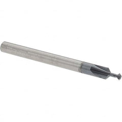 Accupro - 5/64° 5/64" Cut Diam, 0.039" Cut Width, 1/8" Shank, Solid Carbide Double-Angle Cutter - Exact Tool & Supply