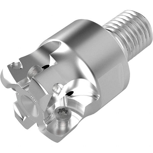Seco - 18.9mm Cut Diam, 1.9mm Max Depth, M12 12mm Shank Diam, Modular Connection Indexable High-Feed End Mill - Screw Holding Method, LPKT09 Insert, R217.21 Toolholder, Through Coolant - Exact Tool & Supply