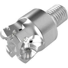 Seco - 18.9mm Cut Diam, 1.9mm Max Depth, M12 12mm Shank Diam, Modular Connection Indexable High-Feed End Mill - Screw Holding Method, LPKT09 Insert, R217.21 Toolholder, Through Coolant - Exact Tool & Supply