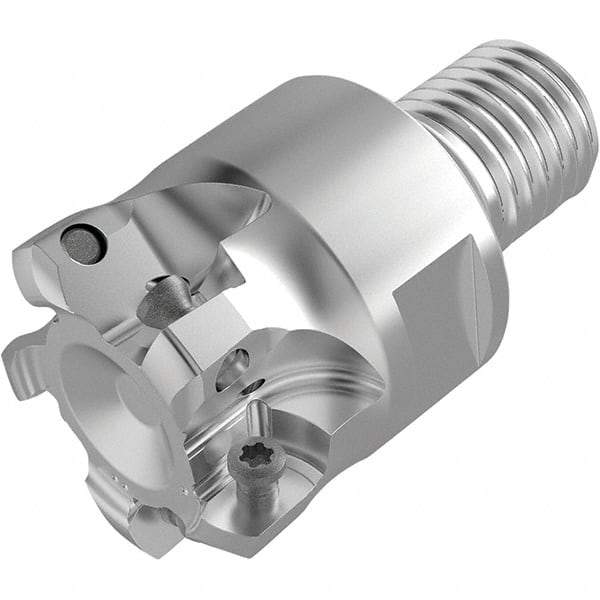 Seco - 28.9mm Cut Diam, 1.9mm Max Depth, M16 16mm Shank Diam, Modular Connection Indexable High-Feed End Mill - Screw Holding Method, LPKT09 Insert, R217.21 Toolholder, Through Coolant - Exact Tool & Supply