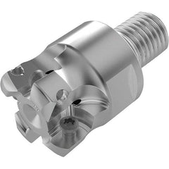 Seco - 22.1mm Cut Diam, 1.9mm Max Depth, M16 16mm Shank Diam, Modular Connection Indexable High-Feed End Mill - Screw Holding Method, LPKT09 Insert, R217.21 Toolholder, Through Coolant - Exact Tool & Supply