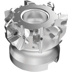 Seco - 7 Inserts, 39.1mm Cutter Diam, 1.8mm Max Depth of Cut, Indexable High-Feed Face Mill - 22mm Arbor Hole Diam, 0.4094" Keyway Width, 40mm High, R220.21-LP09 Toolholder, LPKT09 Inserts, Series High Feed - Exact Tool & Supply