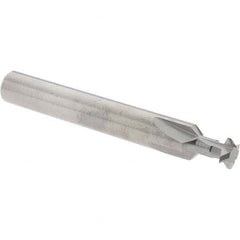 Accupro - 1/4° 1/4" Cut Diam, 0.072" Cut Width, 1/4" Shank, Solid Carbide Double-Angle Cutter - Exact Tool & Supply