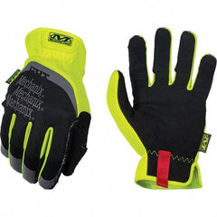 Mechanix Wear - Size S, ANSI Cut Lvl A5, Synthetic Leather Cut & Puncture Resistant Gloves - Elastic Cuff, Hi-Vis Yellow, Paired - Exact Tool & Supply