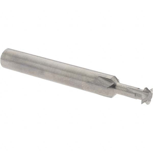 Accupro - 1/4° 1/4" Cut Diam, 0.072" Cut Width, 1/4" Shank, Solid Carbide Double-Angle Cutter - Exact Tool & Supply
