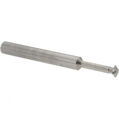 Accupro - 1/4° 1/4" Cut Diam, 0.072" Cut Width, 1/4" Shank, Solid Carbide Double-Angle Cutter - Exact Tool & Supply