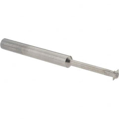 Accupro - 1/4° 1/4" Cut Diam, 0.072" Cut Width, 1/4" Shank, Solid Carbide Double-Angle Cutter - Exact Tool & Supply