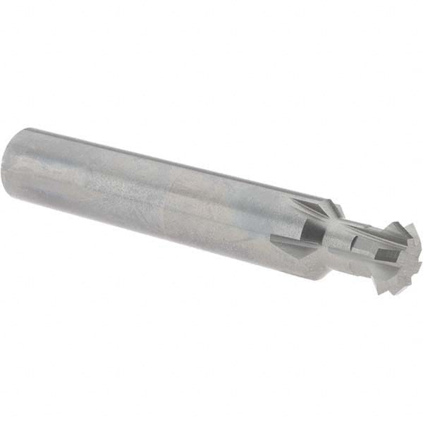 Accupro - 1/2° 1/2" Cut Diam, 0.187" Cut Width, 1/2" Shank, Solid Carbide Double-Angle Cutter - Exact Tool & Supply