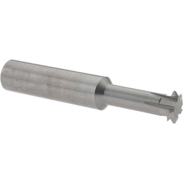Accupro - 1/2° 1/2" Cut Diam, 0.109" Cut Width, 1/2" Shank, Solid Carbide Double-Angle Cutter - Exact Tool & Supply