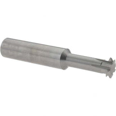 Accupro - 1/2° 1/2" Cut Diam, 0.109" Cut Width, 1/2" Shank, Solid Carbide Double-Angle Cutter - Exact Tool & Supply