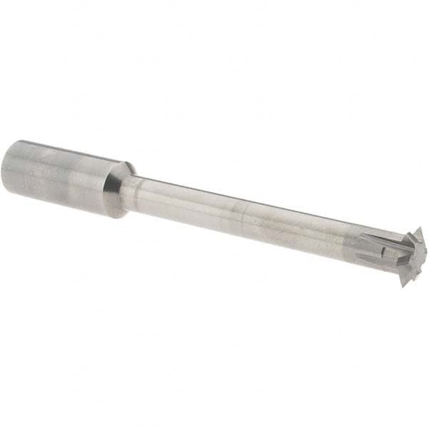 Accupro - 1/2° 1/2" Cut Diam, 0.109" Cut Width, 1/2" Shank, Solid Carbide Double-Angle Cutter - Exact Tool & Supply