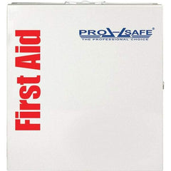 PRO-SAFE - Industrial First Aid Cabinet - 14"x13-1/4"x3-1/8", White, Metal - Exact Tool & Supply