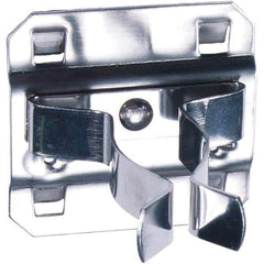 NMC - 7/8" Long Extended Spring Clip Pegboard Hook - 7/8" Projection, Stainless Steel - Exact Tool & Supply