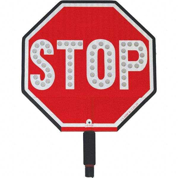 PRO-SAFE - "Stop," 12" Wide x 18" High ABS Plastic Traffic Control Sign - Exact Tool & Supply