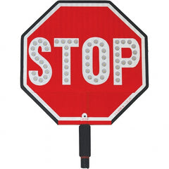 PRO-SAFE - "Stop," 12" Wide x 18" High ABS Plastic Traffic Control Sign - Exact Tool & Supply