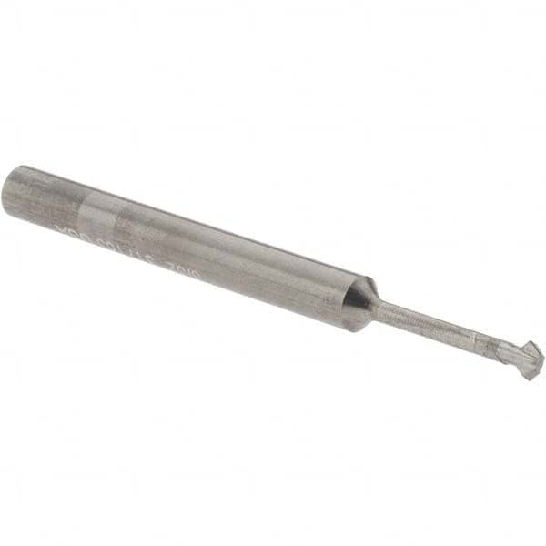 Accupro - 3/32° 3/32" Cut Diam, 0.047" Cut Width, 1/8" Shank, Solid Carbide Double-Angle Cutter - Exact Tool & Supply