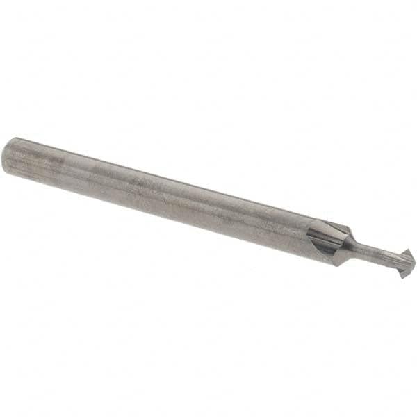 Accupro - 3/32° 3/32" Cut Diam, 0.047" Cut Width, 1/8" Shank, Solid Carbide Double-Angle Cutter - Exact Tool & Supply