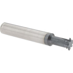 Accupro - 3/8° 3/8" Cut Diam, 0.072" Cut Width, 3/8" Shank, Solid Carbide Double-Angle Cutter - Exact Tool & Supply