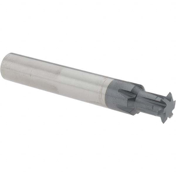 Accupro - 3/8° 3/8" Cut Diam, 0.072" Cut Width, 3/8" Shank, Solid Carbide Double-Angle Cutter - Exact Tool & Supply