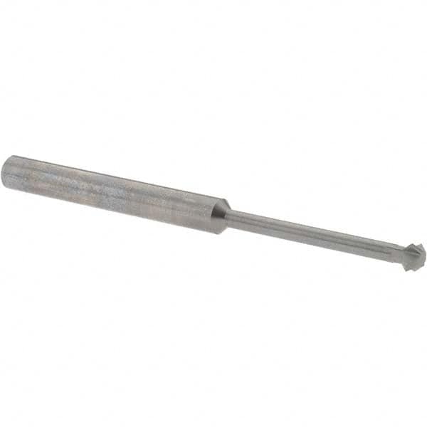 Accupro - 3/16° 3/16" Cut Diam, 0.093" Cut Width, 3/16" Shank, Solid Carbide Double-Angle Cutter - Exact Tool & Supply