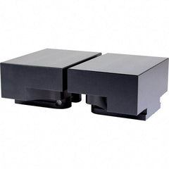 Air Vise Workholding - 4" Wide x 15/16" High x 2-7/8" Thick, Flat/No Step Vise Jaw - Soft, Aluminum, Fixed Jaw, Compatible with AV-T-4 Vises - Exact Tool & Supply