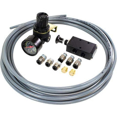 Air Vise Workholding - 13 Piece Vise Pneumatic Operation Kit - Steel, Brass, Plastic - Exact Tool & Supply