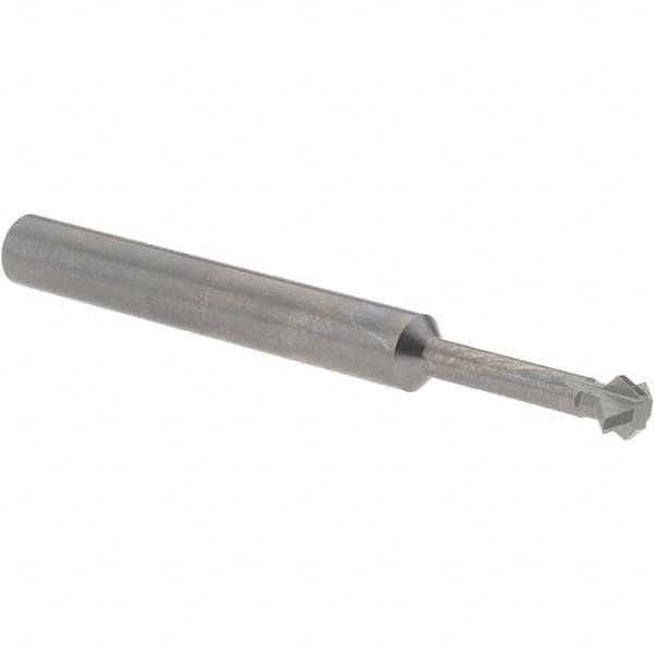 Accupro - 1/4° 1/4" Cut Diam, 1/8" Cut Width, 1/4" Shank, Solid Carbide Double-Angle Cutter - Exact Tool & Supply