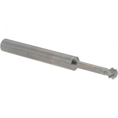 Accupro - 1/4° 1/4" Cut Diam, 1/8" Cut Width, 1/4" Shank, Solid Carbide Double-Angle Cutter - Exact Tool & Supply