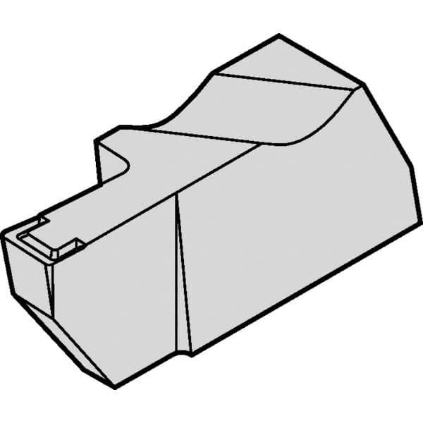 Kennametal - 2NGD K Grade KCU25, 1.5mm Cutting Width Carbide Grooving Insert - 0.16" Max Depth of Cut, Left Hand, 0.191mm Corner Radius, AlTiN Finish - Exact Tool & Supply