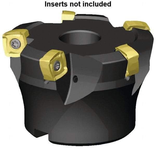 Kennametal - 4 Inserts, 50mm Cutter Diam, 2.5mm Max Depth of Cut, Indexable High-Feed Face Mill - 22mm Arbor Hole Diam, 40mm High, 7793VXO12 Toolholder, XO..1205.. Inserts, Series 7793 - Exact Tool & Supply