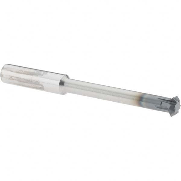 Accupro - 3/8° 3/8" Cut Diam, 1/8" Cut Width, 3/8" Shank, Solid Carbide Double-Angle Cutter - Exact Tool & Supply