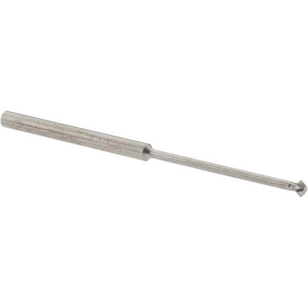 Accupro - 1/8° 1/8" Cut Diam, 0.062" Cut Width, 1/8" Shank, Solid Carbide Double-Angle Cutter - Exact Tool & Supply