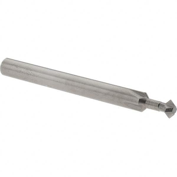 Accupro - 3/16° 3/16" Cut Diam, 0.093" Cut Width, 3/16" Shank, Solid Carbide Double-Angle Cutter - Exact Tool & Supply