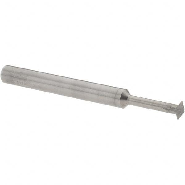 Accupro - 3/16° 3/16" Cut Diam, 0.055" Cut Width, 3/16" Shank, Solid Carbide Double-Angle Cutter - Exact Tool & Supply