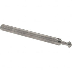 Accupro - 1/8° 1/8" Cut Diam, 0.062" Cut Width, 1/8" Shank, Solid Carbide Double-Angle Cutter - Exact Tool & Supply