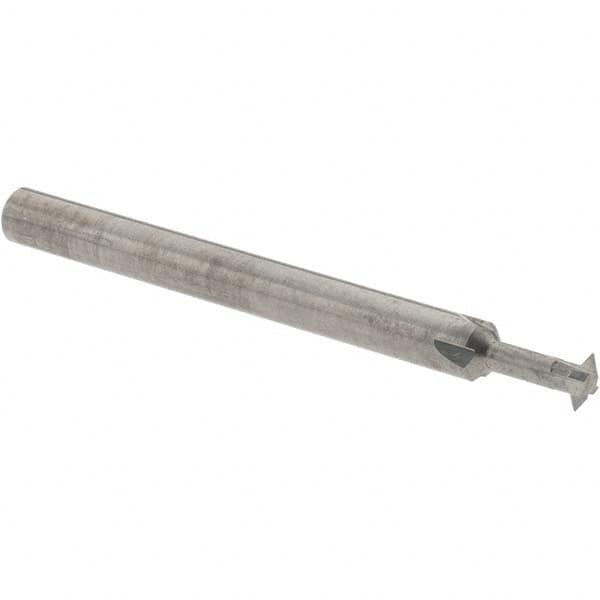 Accupro - 1/8° 1/8" Cut Diam, 0.036" Cut Width, 1/8" Shank, Solid Carbide Double-Angle Cutter - Exact Tool & Supply