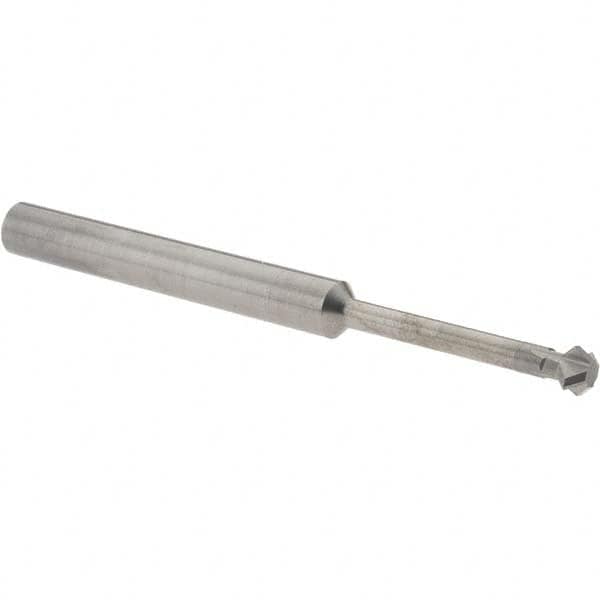 Accupro - 1/4° 1/4" Cut Diam, 1/8" Cut Width, 1/4" Shank, Solid Carbide Double-Angle Cutter - Exact Tool & Supply
