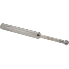 Accupro - 1/4° 1/4" Cut Diam, 1/8" Cut Width, 1/4" Shank, Solid Carbide Double-Angle Cutter - Exact Tool & Supply