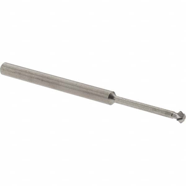 Accupro - 1/8° 1/8" Cut Diam, 0.062" Cut Width, 1/8" Shank, Solid Carbide Double-Angle Cutter - Exact Tool & Supply