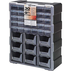Quantum Storage - 39 Drawer, Small Parts Drawer Cabinet System - 23-3/4" Deep x 6-1/4" Wide x 15" High - Exact Tool & Supply