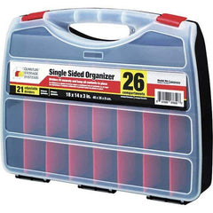 Quantum Storage - 14" Wide x 3" High x 18" Deep, Small Parts Organizer - Adjustable Compartments - Exact Tool & Supply