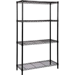 Quantum Storage - 4 Shelf Wire Shelving - Starter Unit - 18" Wide x 36" Deep x 74" High, - Exact Tool & Supply