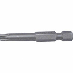 Wiha - T20 Power Bit - 1/4" Drive, 2" OAL - Exact Tool & Supply