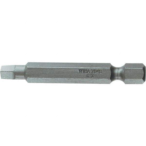 Wiha - #1" Square Size Power Bit - 1/4" Drive, 2" OAL - Exact Tool & Supply